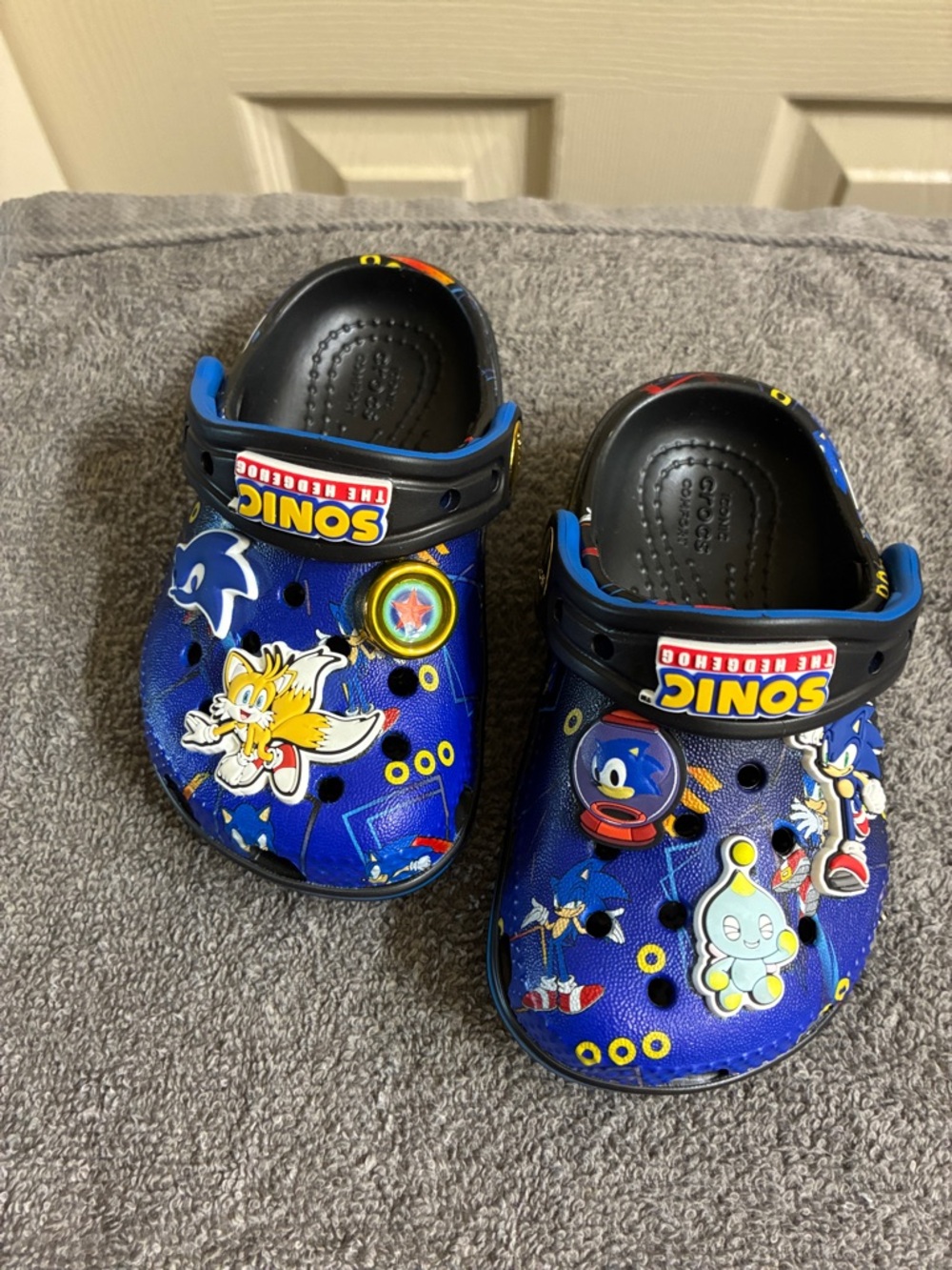 Sonic The Hedgehog Blue Kids Crocs  Shoes